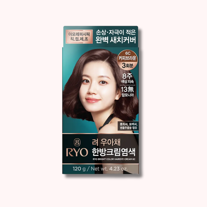 RYO Uachae Bright Color Hair Dye Cream 6C Coffee Brown 120g