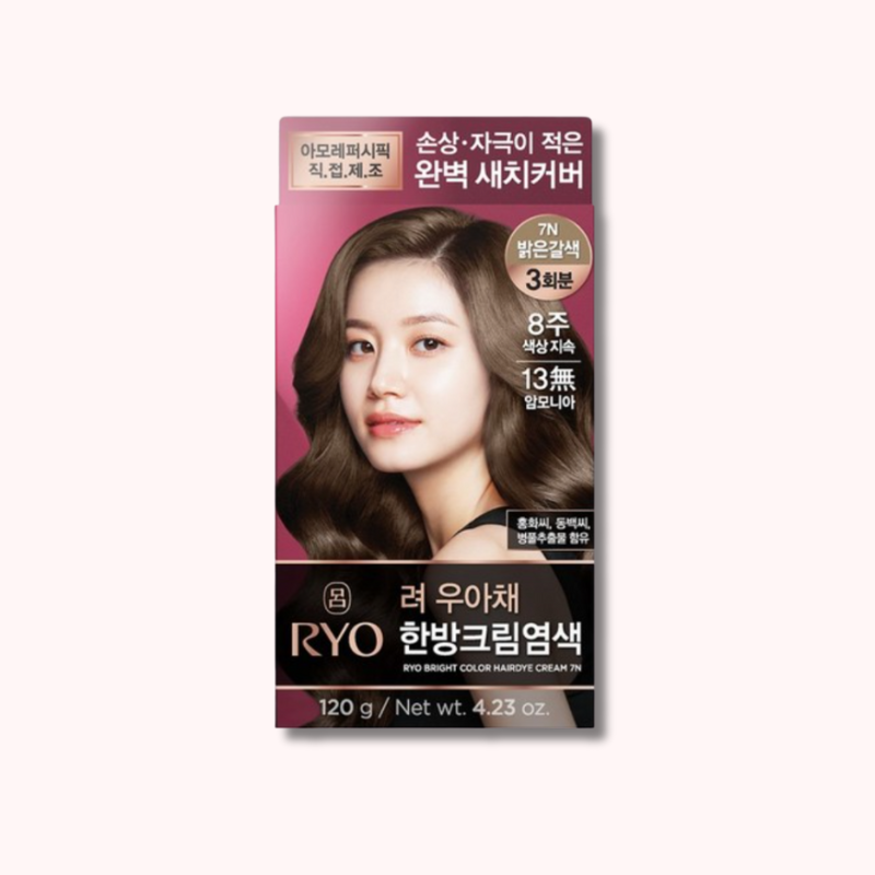 RYO Uachae Bright Color Hair Dye Cream 7N Bright Brown 120g