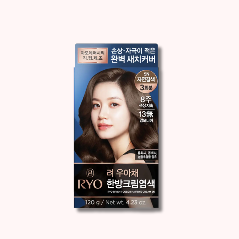 RYO Uachae Bright Color Hair Dye Cream 5N Natural Brown 120g