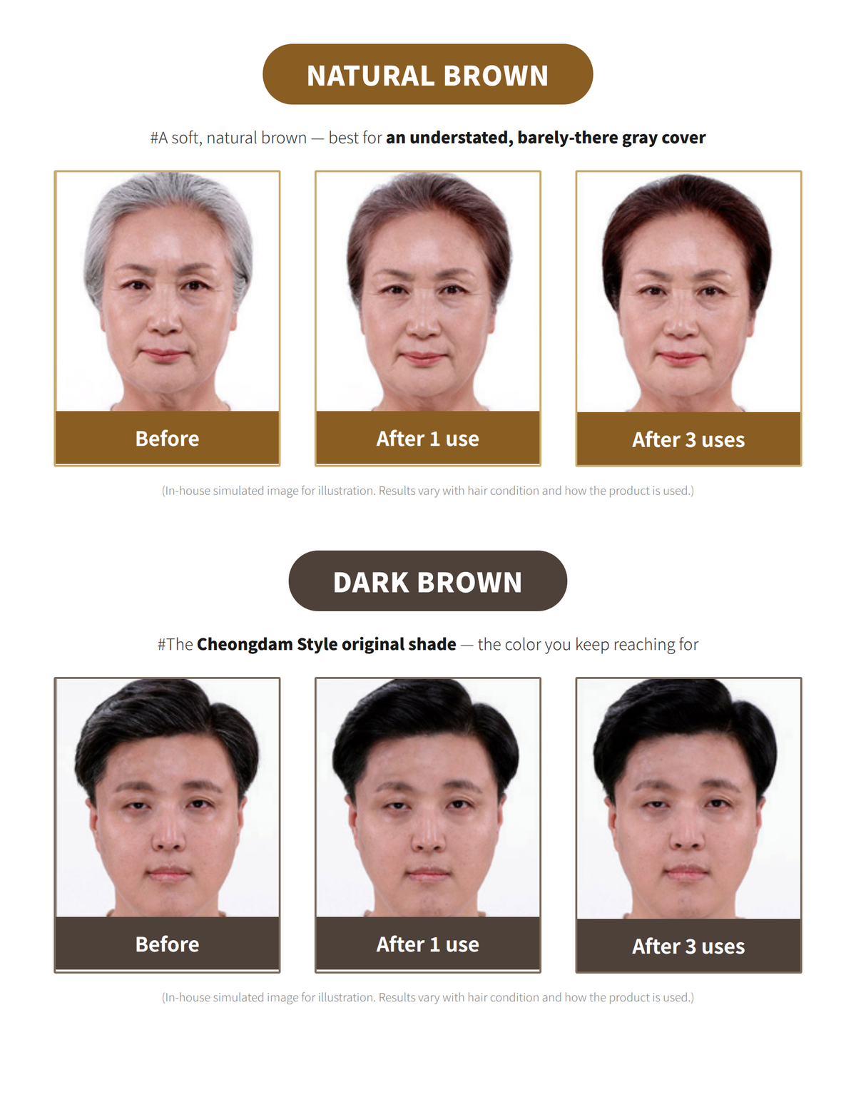 Cheongdam Style Forest Black Change Color Shampoo ULTRA Natural Brown 200ml