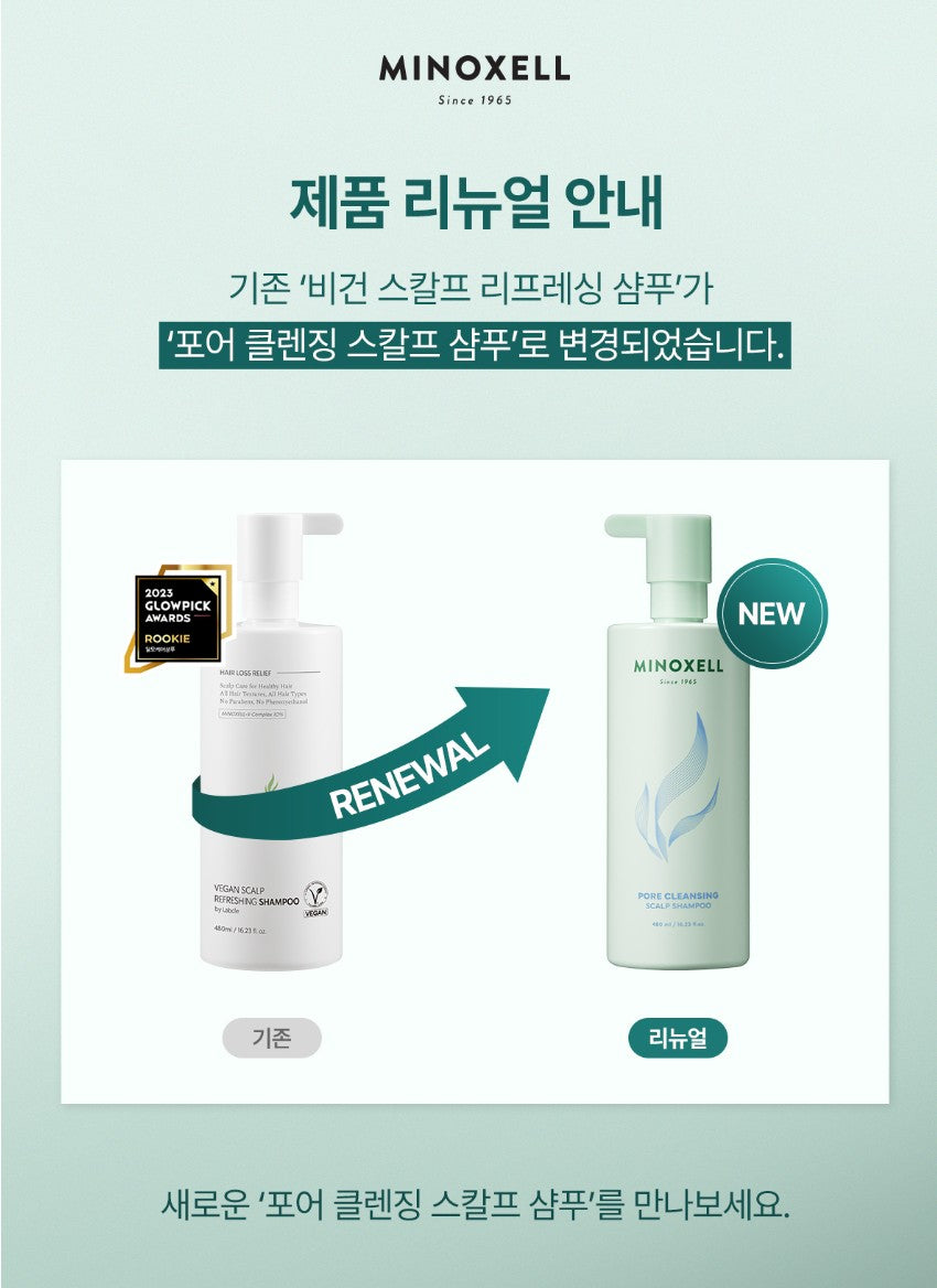 MINOXELL Pore Cleansing Scalp Hair Loss Shampoo 480ml