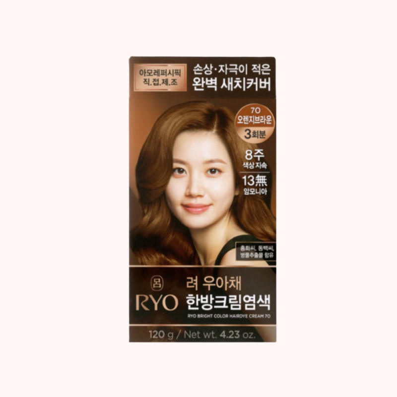 RYO Uachae Bright Color Hair Dye Cream 7O Orange Brown 120g