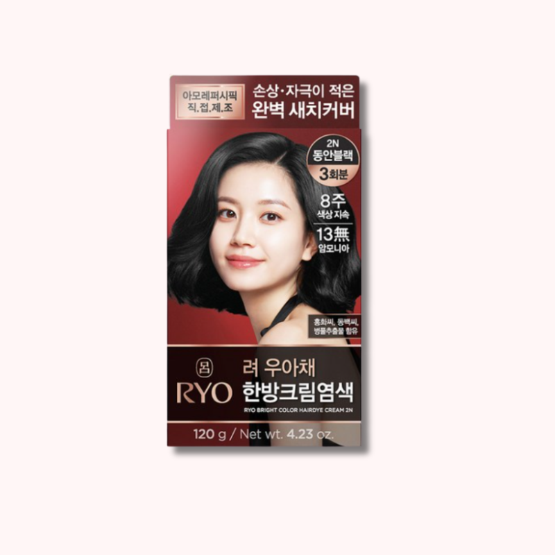 RYO Uachae Bright Color Hair Dye Cream 2N Black 120g