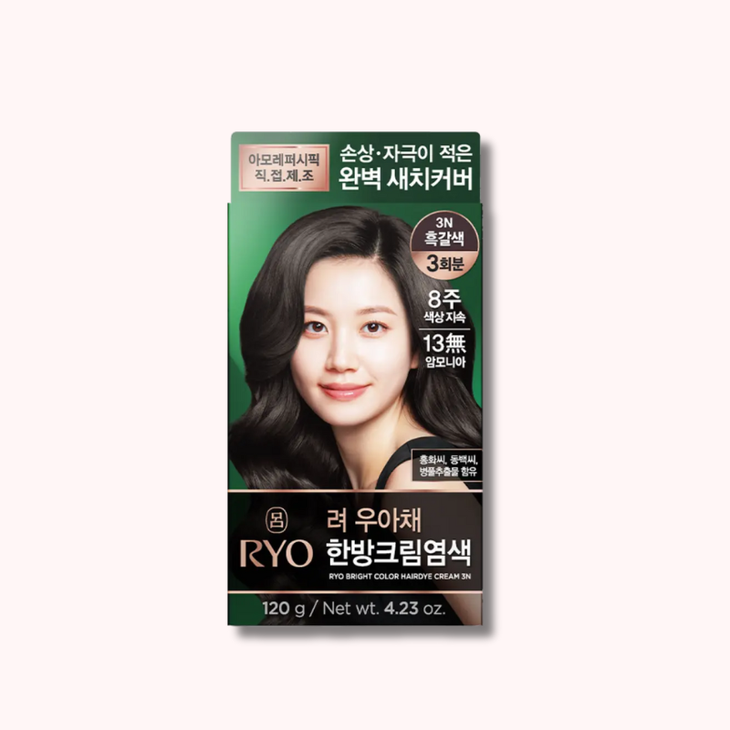 RYO Uachae Bright Color Hair Dye Cream 3N Blackish Brown 120g