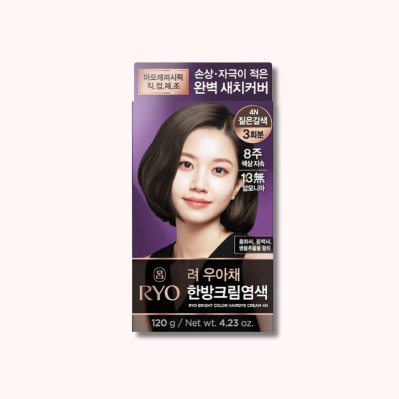 RYO Uachae Bright Color Hair Dye Cream 4N Dark Brown 120g