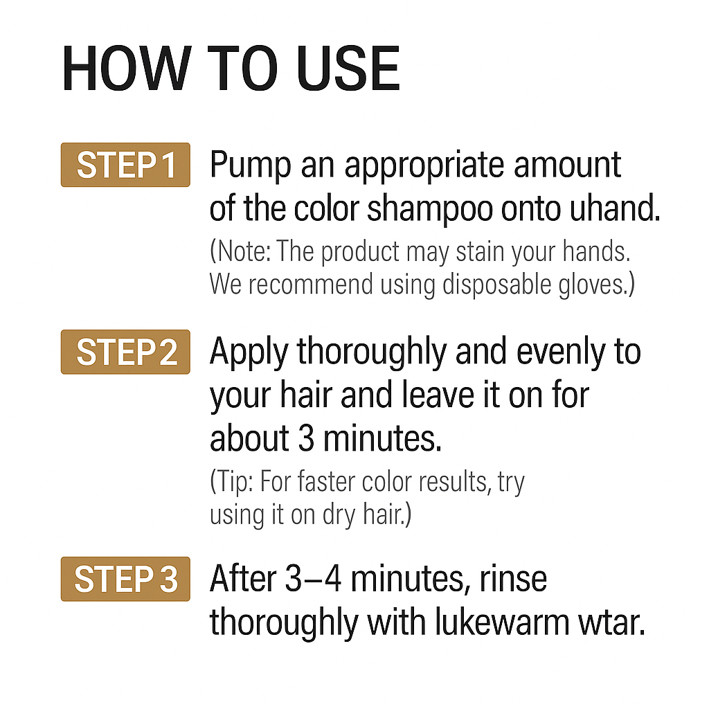 GDS Dark Brown dye Shampoo 300ml